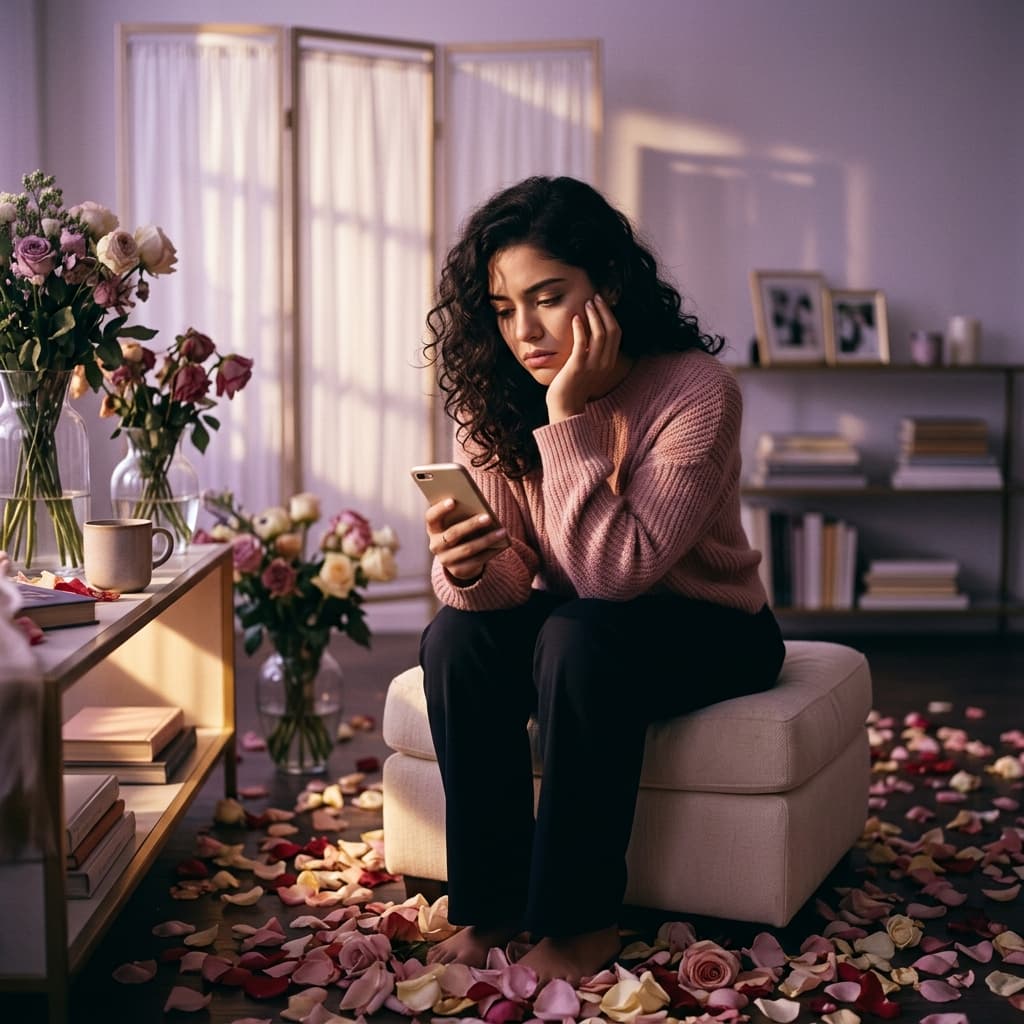 Mujer reflexionando sobre experiencias de love bombing en relaciones narcisistas