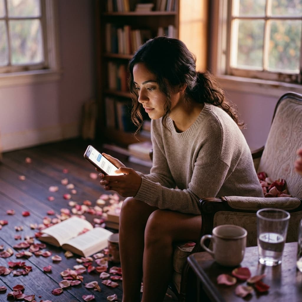 Mujer reflexionando sobre love bombing en relaciones narcisistas