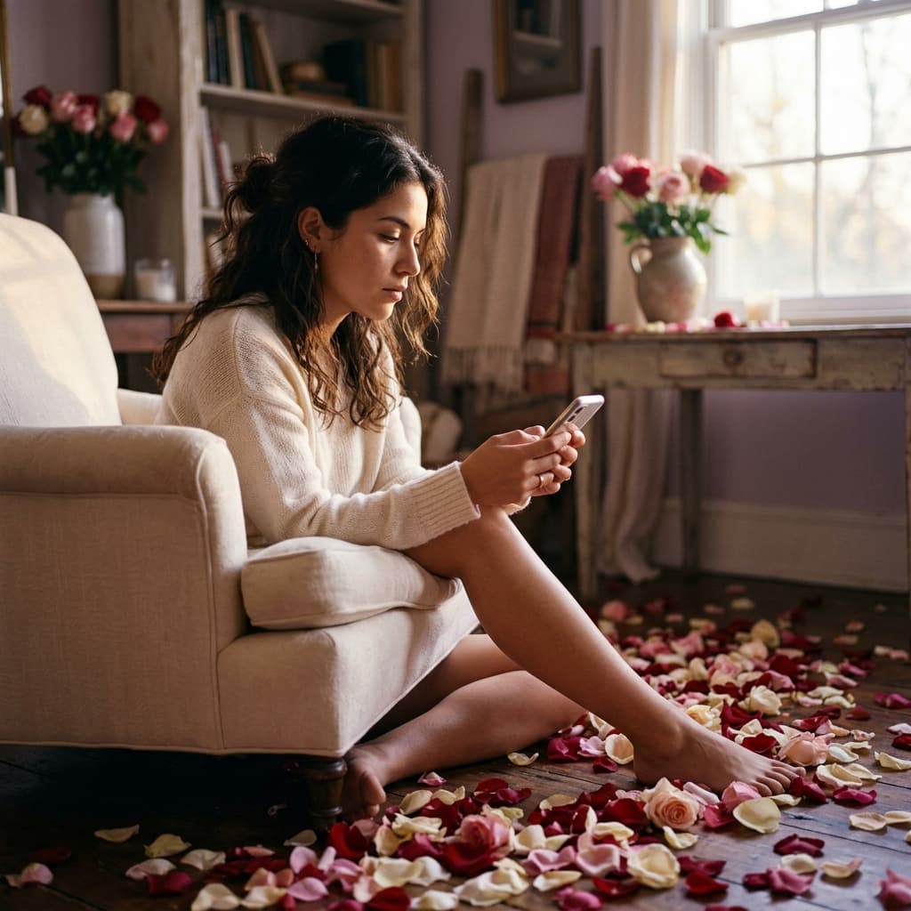 Mujer reflexionando sobre por qué cae en el love bombing en relaciones narcisistas